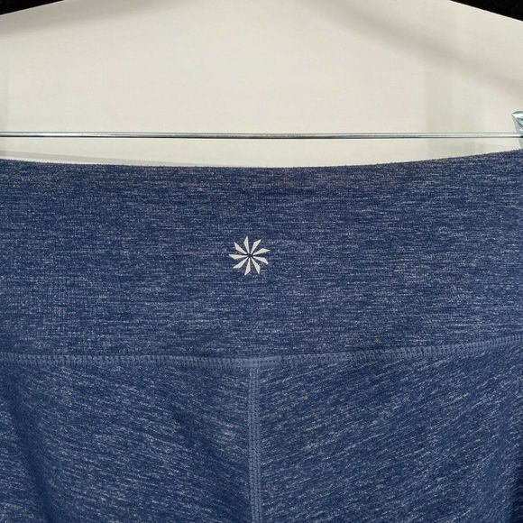 Athleta Low Rise Athletic Leggings Size XS Tall Compressive Workout Heather Blue - Picture 5 of 10